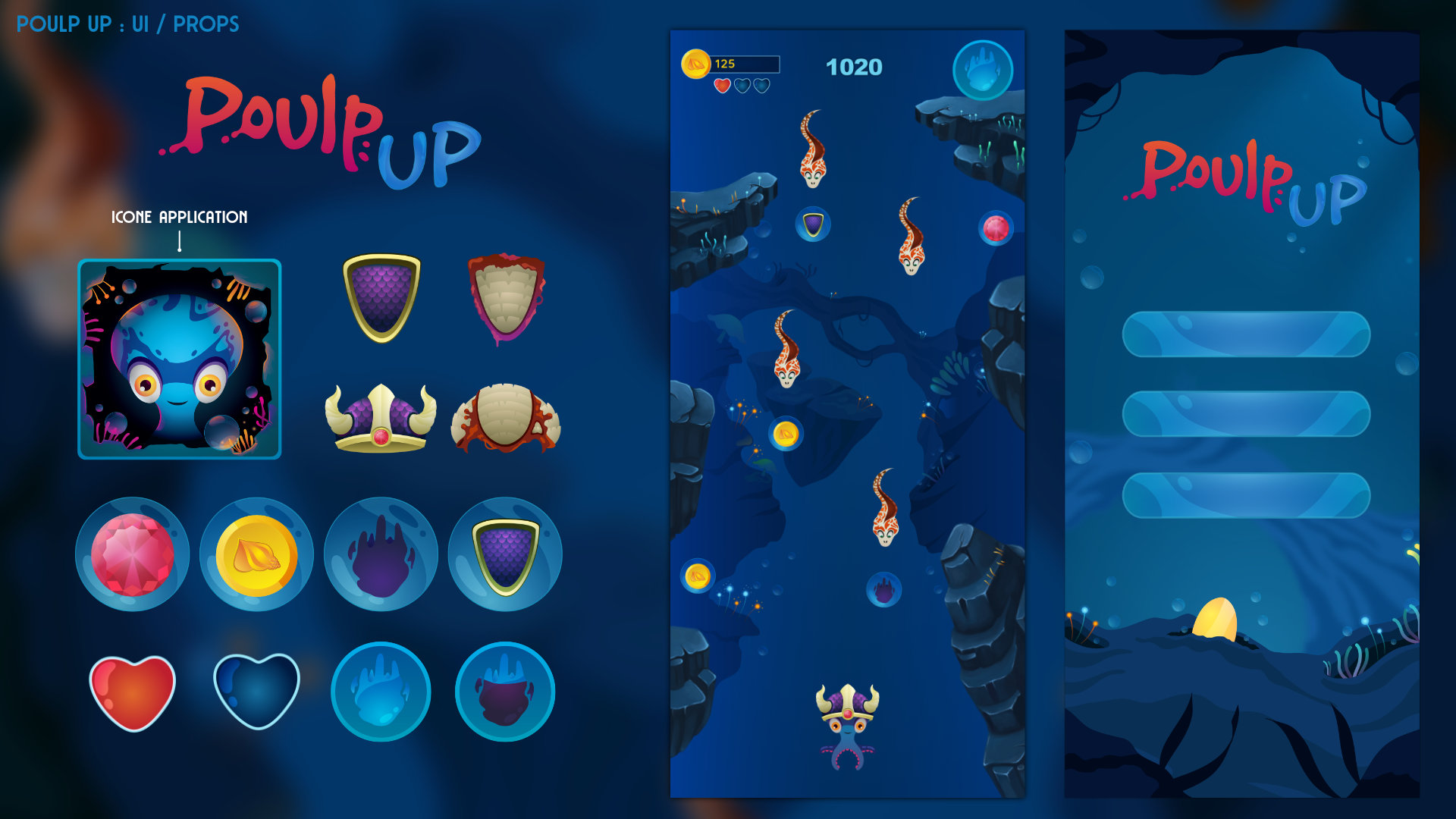 Poulp Up : UI / Background / Props / Icon / Font